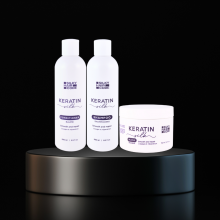 Keratin Silk Haarglättungstherapie für geschädigtes Haar + Maske zur Wiederherstellung der Haarstruktur als Geschenk